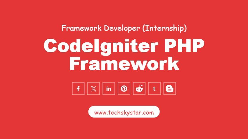 CodeIgniter PHP Framework Internship