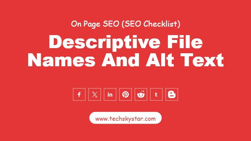Use Descriptive File Names and Alt Text for Better SEO