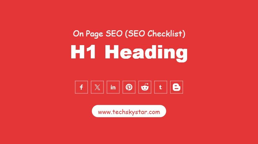 Use a Single H1 Heading Per Page