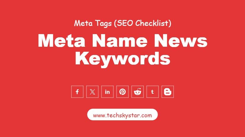 Meta Name News Keywords
