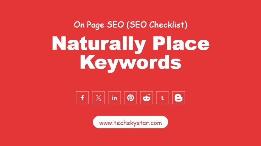 Naturally Place Keywords in First 100 Words