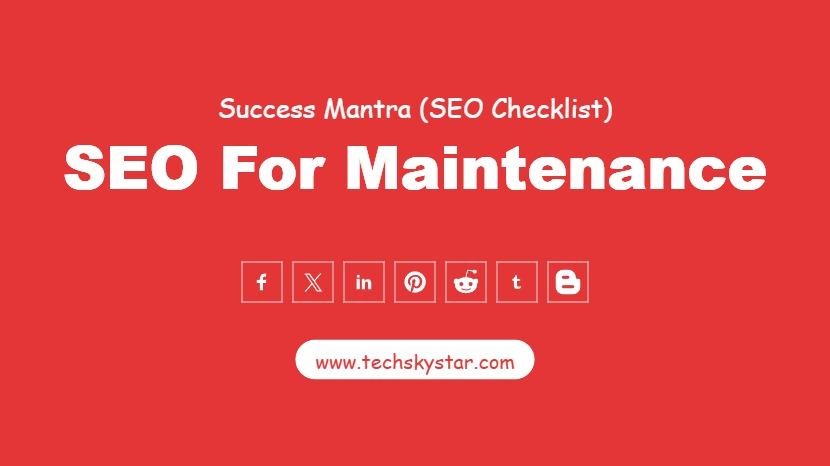 SEO for Maintenance