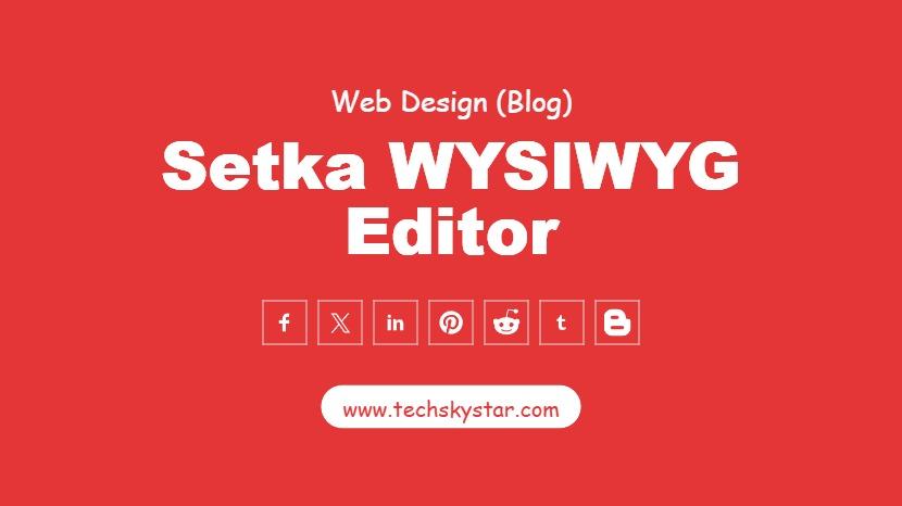 Setka Wysiwyg Editor - Web Editor