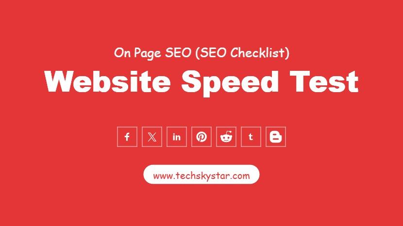 Check website speed on Google PageSpeed Insights