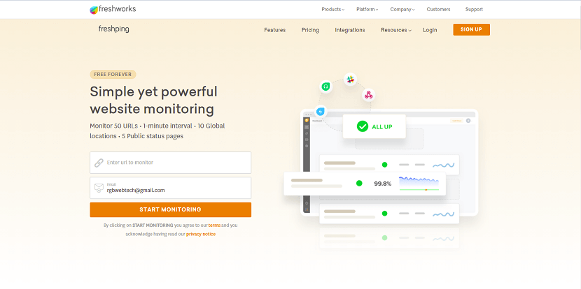 Free Online Web Monitoring Tools